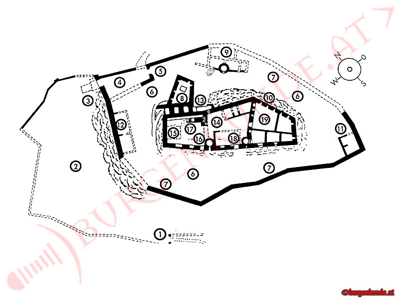 Deutschland - Baden W&uuml;rttemberg - Hohengeroldseck Grundri&szlig;plan